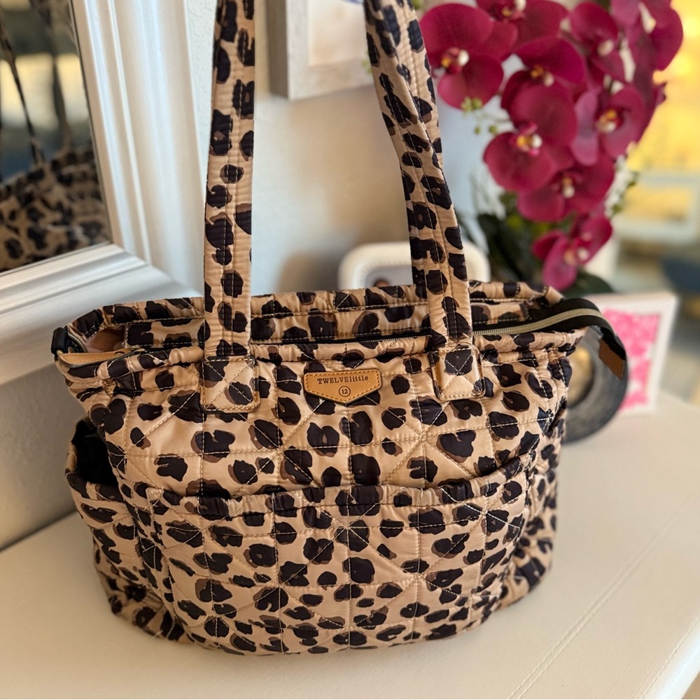 BOGO50 Twelvelittle Leopard Diaper Bag
